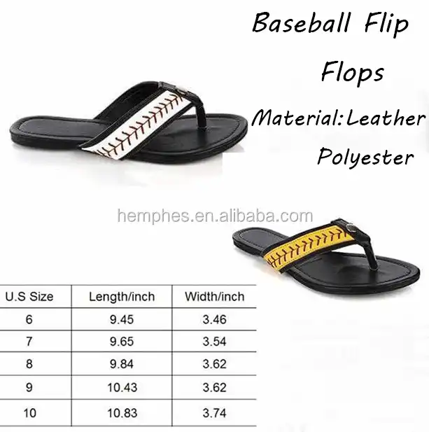 personalized baseball flip flops