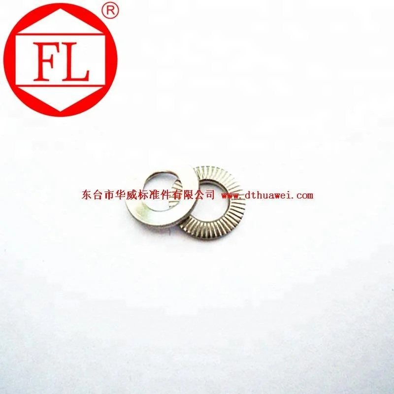 
DIN6908 Stainless steel Lock washers with doule faced printing Knurling disc washer 
