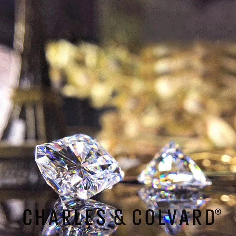 
DEF Color VVS Charles Colvard Forever One Radiant Cut Synthetic White Moissanite Stones Colorless 