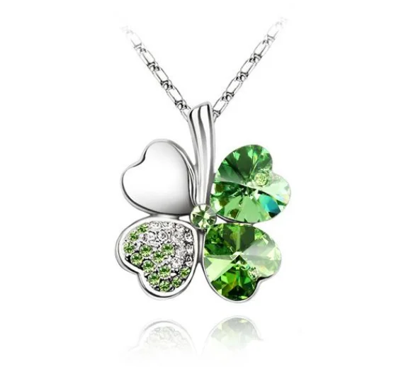 

Free Shipping Lucky Clover Crystal Necklace