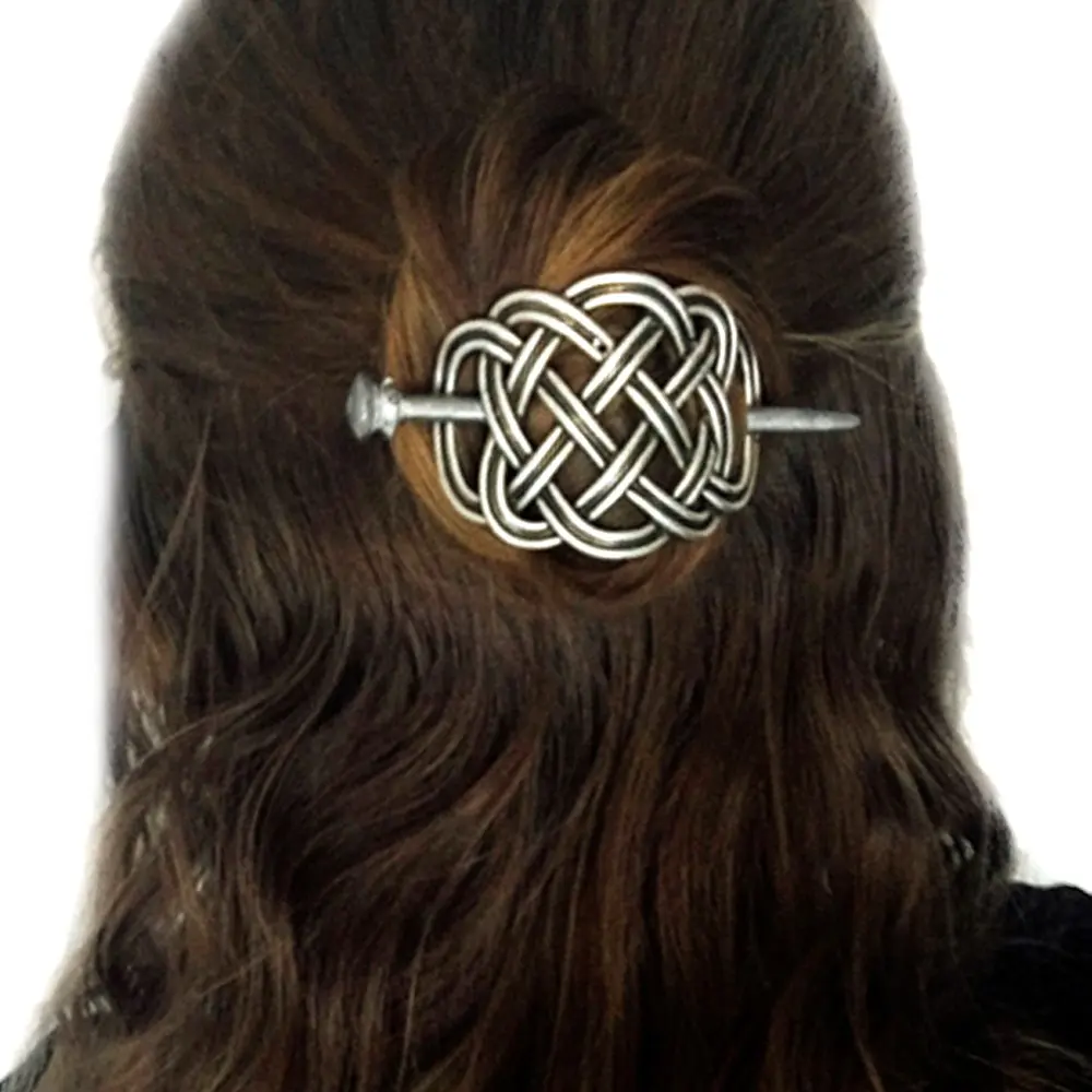 long silver hair clips
