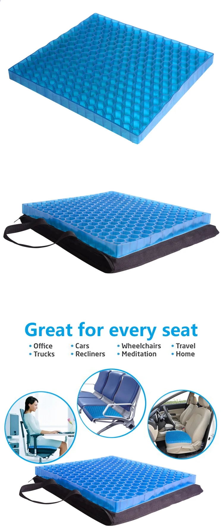 2019 New Product Bistratal Design Gel Seat Cushion Cooling