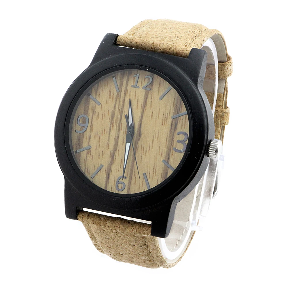 

2018 Wewood Watches Retailers Real Cork Mens Wood Watch, Black