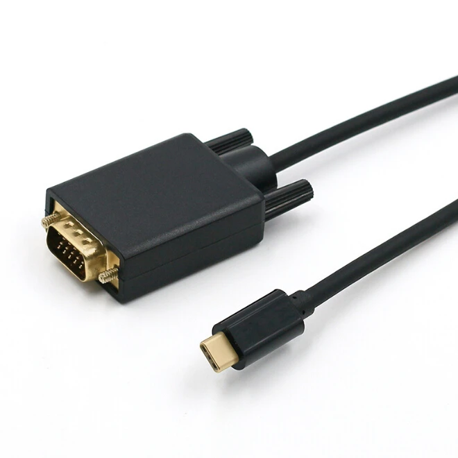 Dorado Togames Adaptador USB 3.1 Tipo C a Vga USB-C Macho a Vga Convertidor Hembra 1080P de Alta resolución Plug and Play