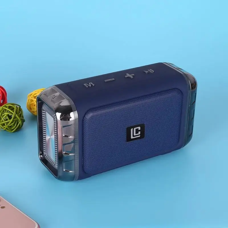 Portable Mini Bluetooth Booster Speakers Wireless Hands Free Colorful Flashing LED TF USB FM Sound Music For iPhone X Samsung - ANKUX.COM