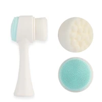 

Double-side facial cleanser brush soft hair silicone cleansing brush