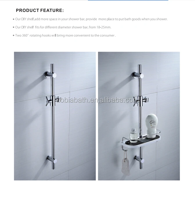Multifunction Shower Shelf Two Hooks,Shelf With Hook For Slide Rail Buy Multifunction Shower