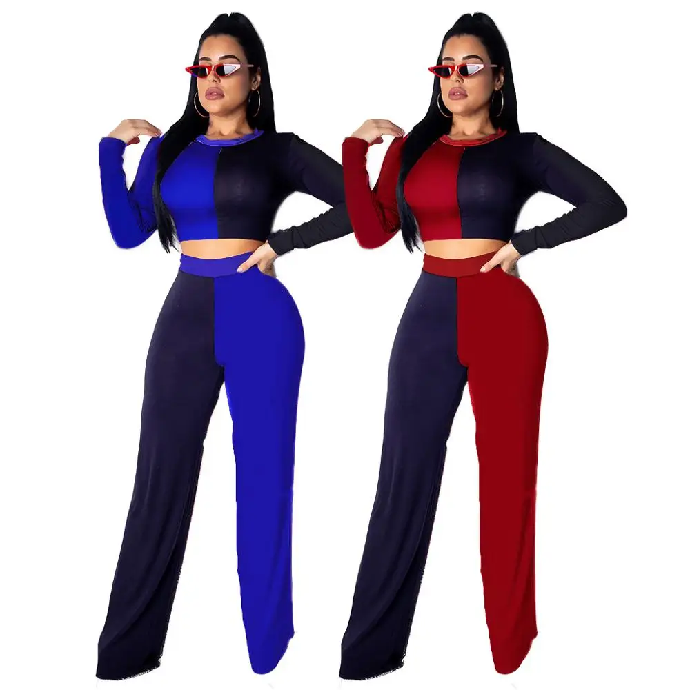 

FM-3676 Women Spring Wide leg Two Piece Jumpsuits clothing for Party