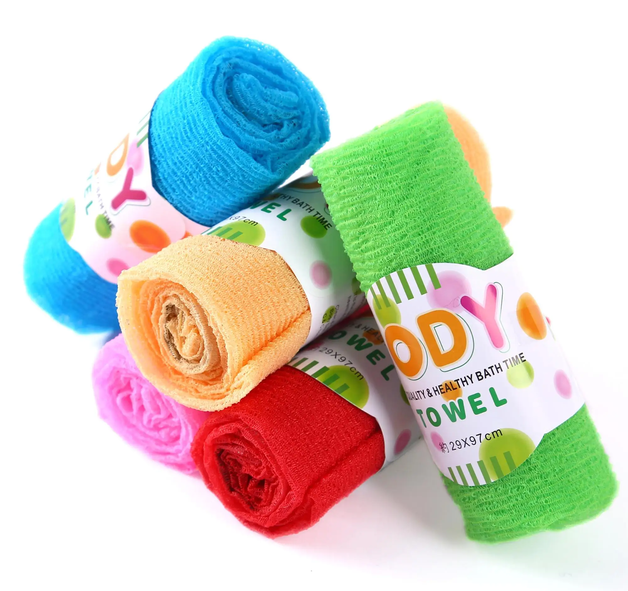 Free Sample Available Nylon Body Wash Cloth Skin Exfoliating Bath Towel