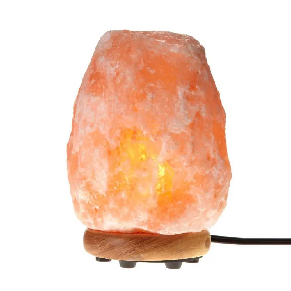 Decoration LED night light natural himalayan rock crystal salt table lamp