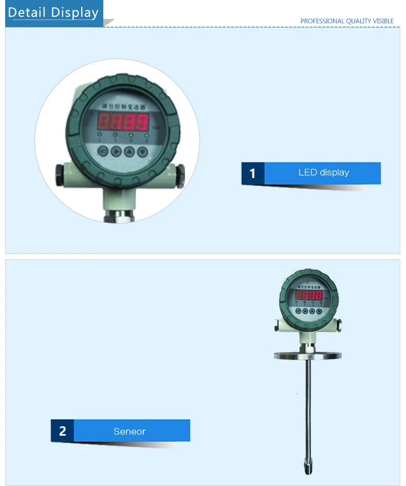 Float Ball Water Tank Level Sensor Indicator With Led Digital Display