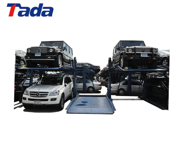 
automatic robot 2 post parking lift 2 level parking stacker 