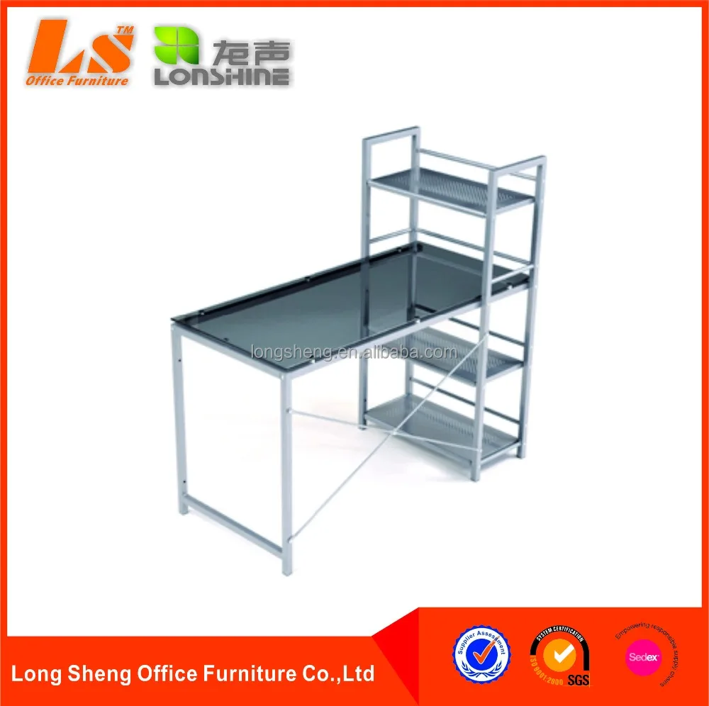 
Glass Study Table with shelves 
