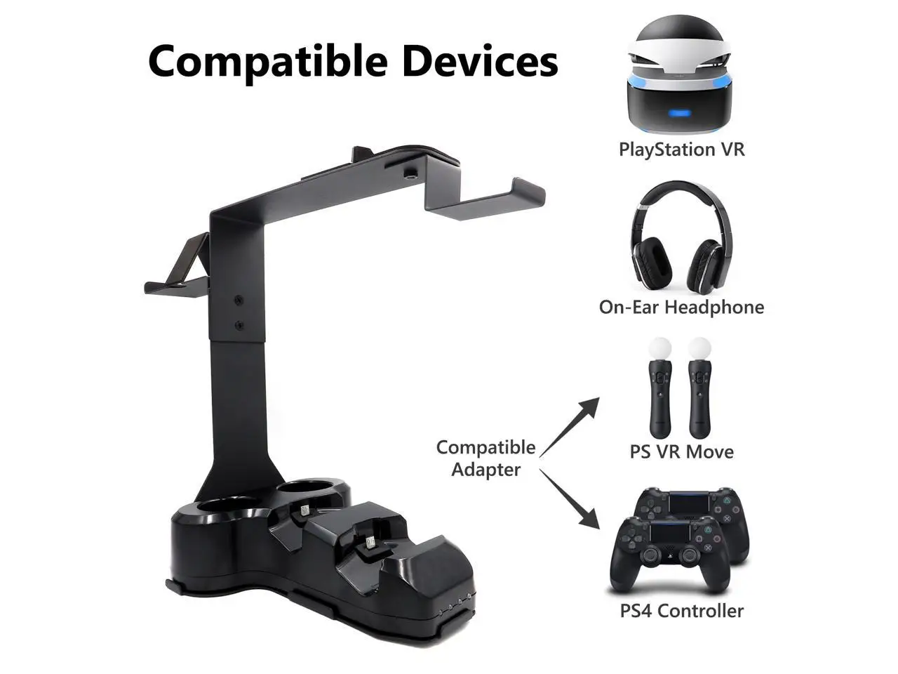 Source PSVR Showcase Rapid AC PS4 VR Charge & Display Stand on m