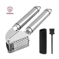 

304 Heavy Duty Stainless Steel Garlic Press and Peeler set Garlic Mincer