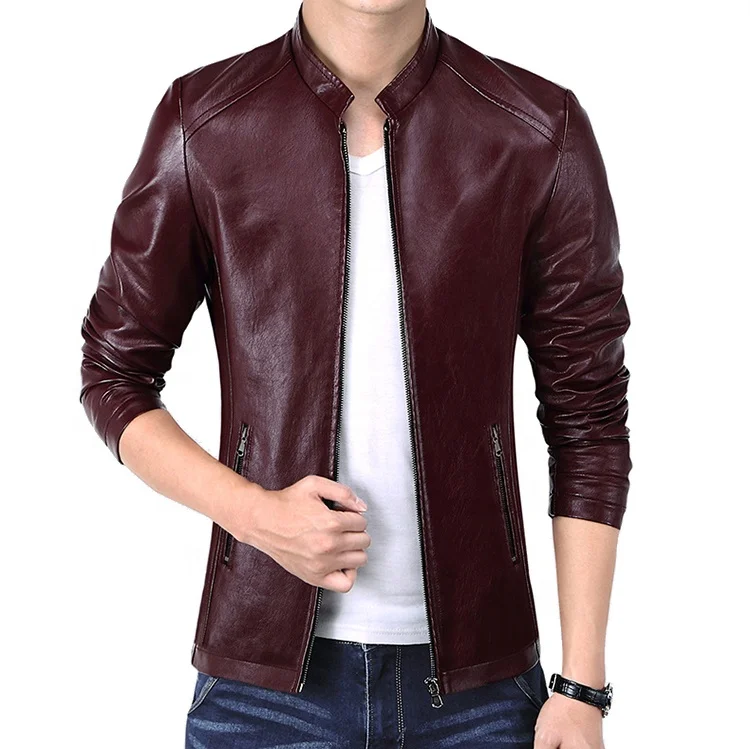 

Modern Style High Quality Hot Selling Men Leather Jacket, Colorful