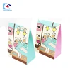 Hot sale design food grade art paper triangular box cookie handle storage box