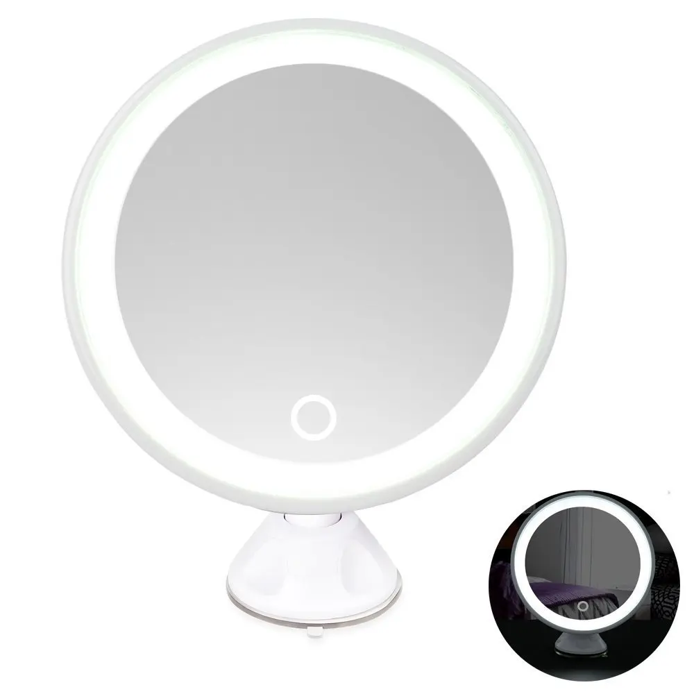 Ihome silver rechargeable vanity mirror