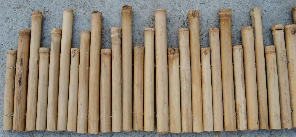 New designed flower plant protection uneven black bamboo border edge