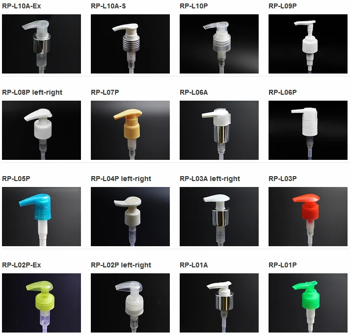 Cosmetic Plastic Lotion Pumps For Bottles Packages 24mm 28mm Left Right