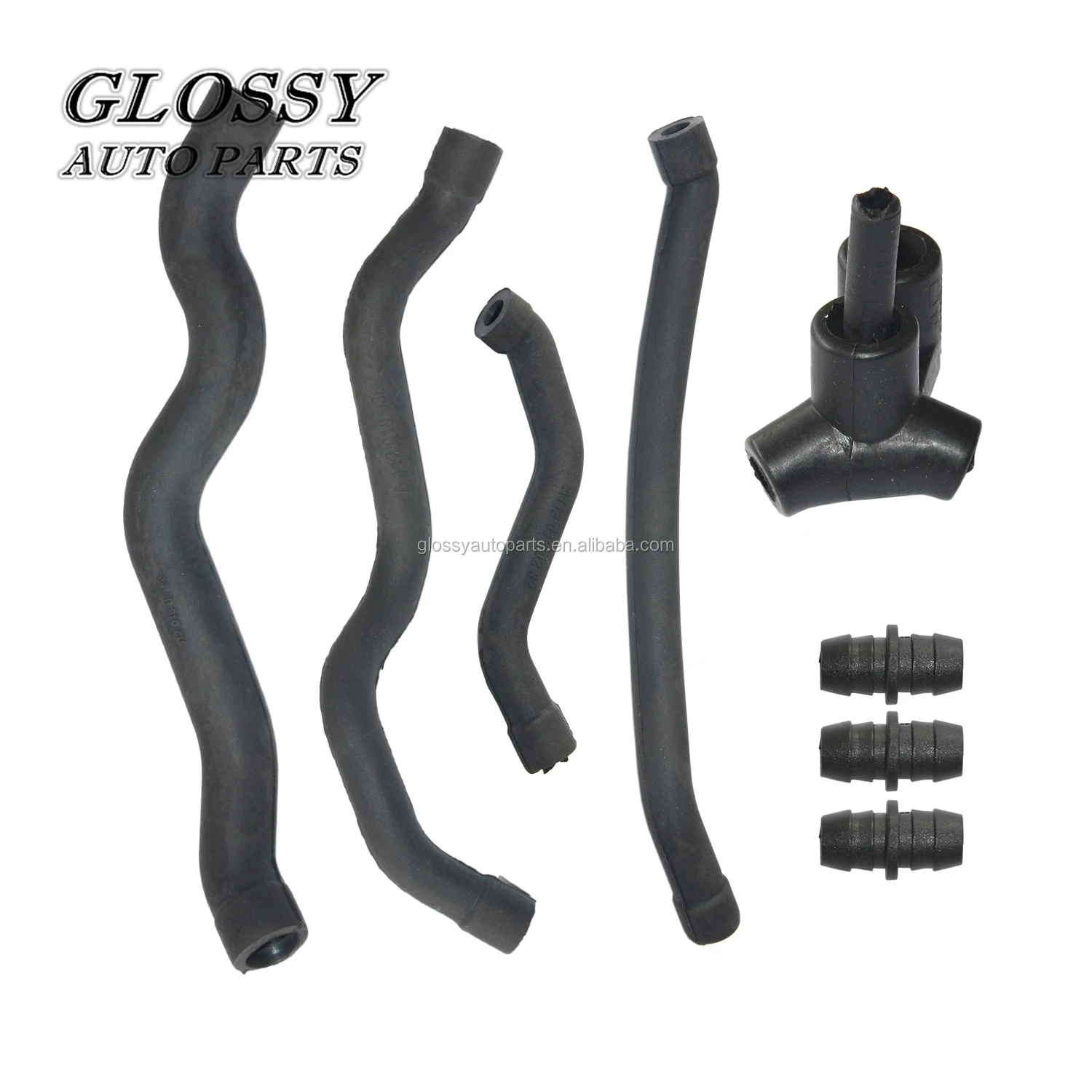 Glossy Crankcase Breather Hose Kits For W211 E500 E400 400se 117 990 15
