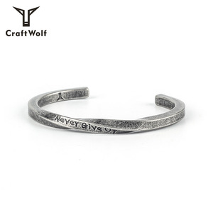 Craft Wolf Fashion Accessories Women Men Stainless Steel Twisted Bracelet
