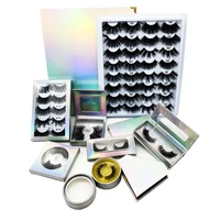 

False Eyelash Pack Rectangle Square Magnetic Shaped Holographic Empty Eyelash Packaging Box