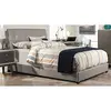 Gray Faux Leather Upholstered Full Panel Bed