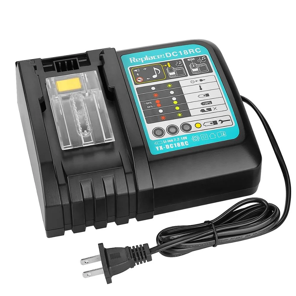 

For makita 14.4v-18v 6A Fast Power tool BL1850 BL1830 Li-ion battery charger for DC18RC, As picture