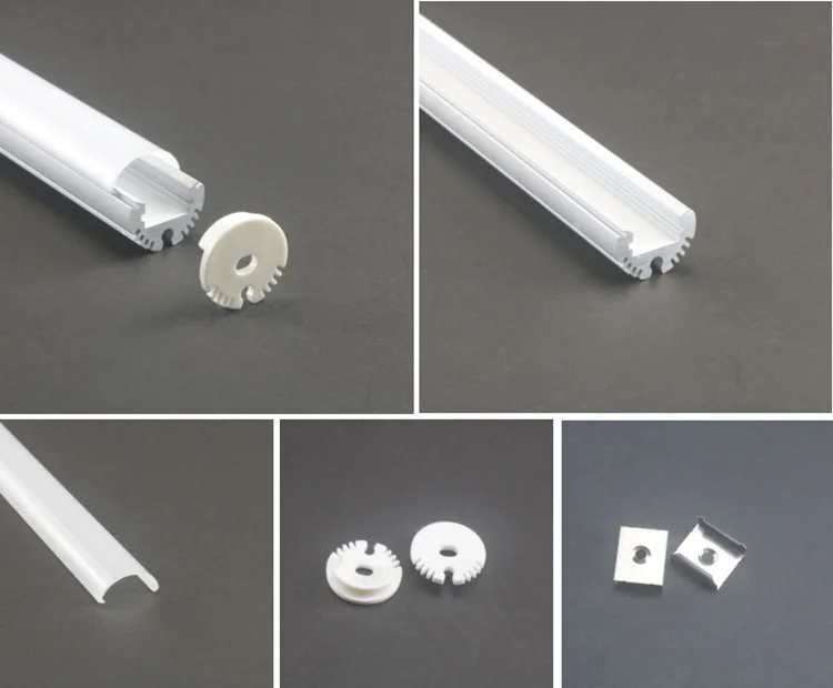 LS-025 Anodized 20mm Round Aluminum LED Tape Fixture Linear Profile For LED Light