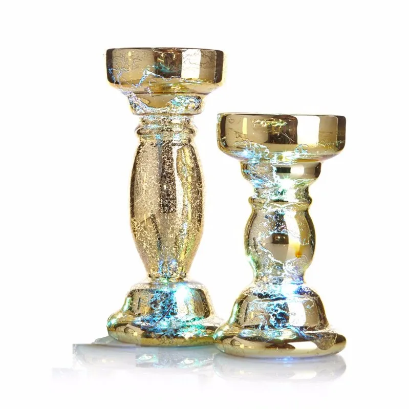 New Decorative Longstemmed Gold Mercury Glass Candle Holder Buy Gold Mercury Glass Candle