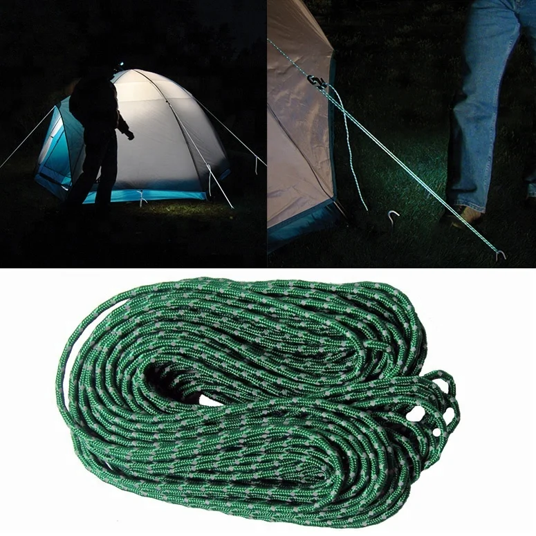 Camping Tent Guide Rope Nylon Braided Reflective Tent Packaging Rope Buy Luminous Tent