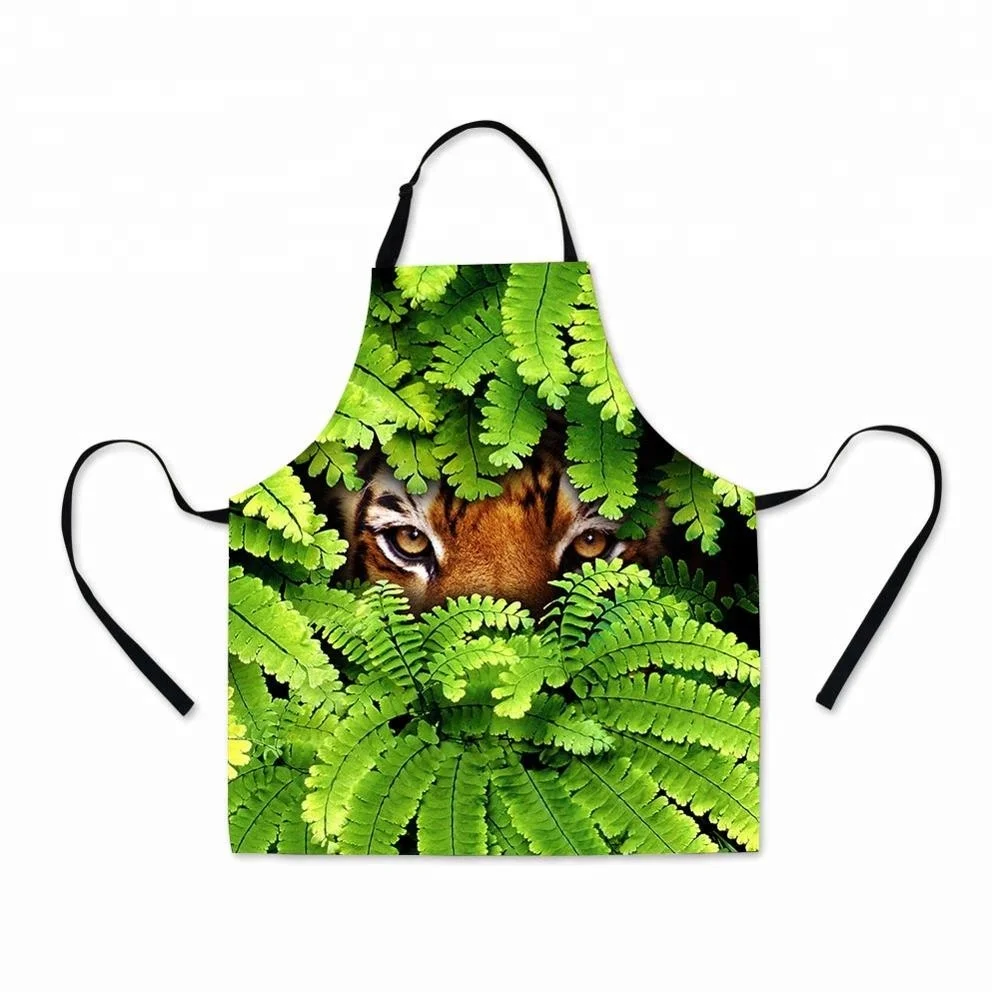 

Art Garden Aprons Funny Animal 3D Printed Adjustable Bib Apron for Adults, Customized color