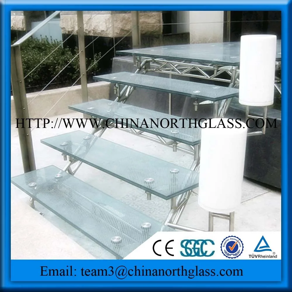 Toughened glass stair