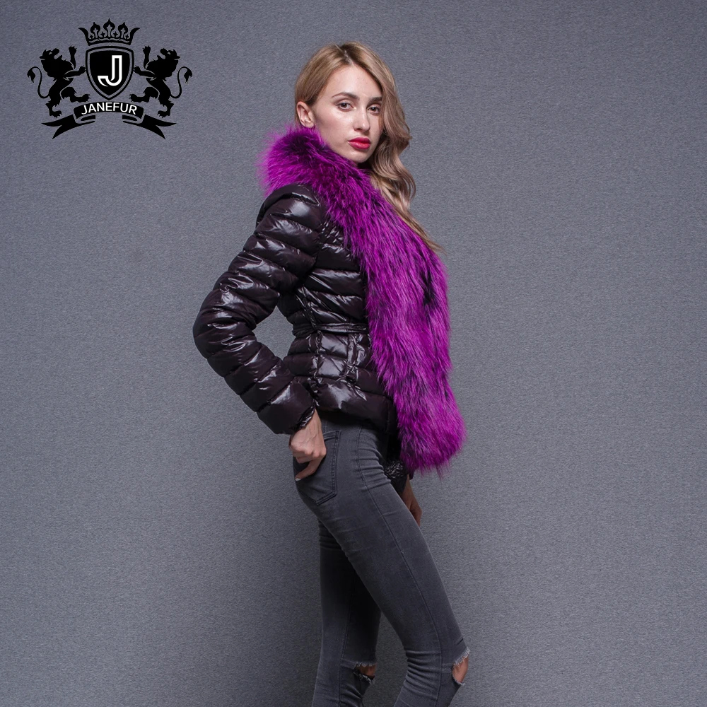 

Fashion design down coat woman fur down coat raccoon fur collar raccoon fur collar coat