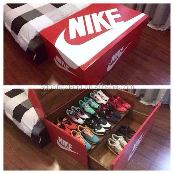 nike wooden shoe box