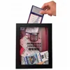 Top Loading Wooden Light Memory Box Frame for Ticket Holder