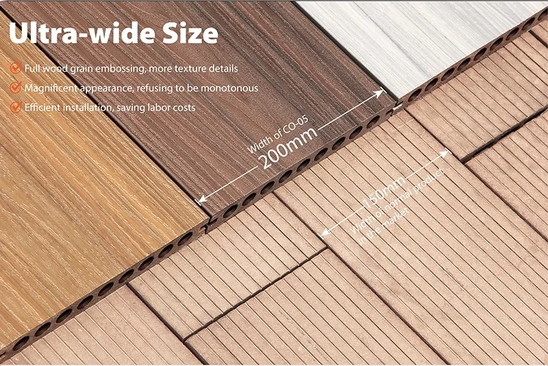Factory Direct Good Price Extruded Wood Plastic Composite Decking