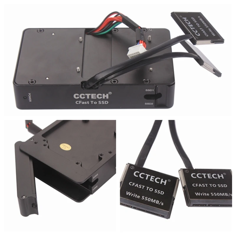 

Dual CFast to SSD Adapter for BMCC Blackmagic URSA Mini, 550MB/S Write Speed No Frame Lost, N/a