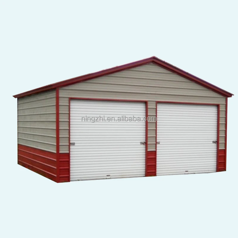 3 Car Metal Garage Large Metal Shed Steel Construction Factory