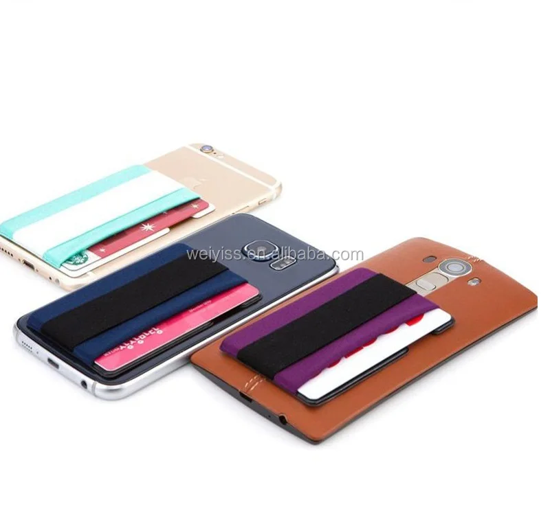 

adhesive elastic band card holder for phone back side, Black,brown or others