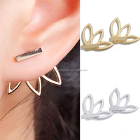 

Gold stud earrings for women Minimalist Ear Cuffs Flower Earring