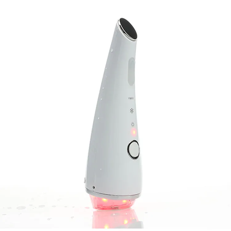 

Skin care facial heating vibration photon collagen increasing beauty device, White or black