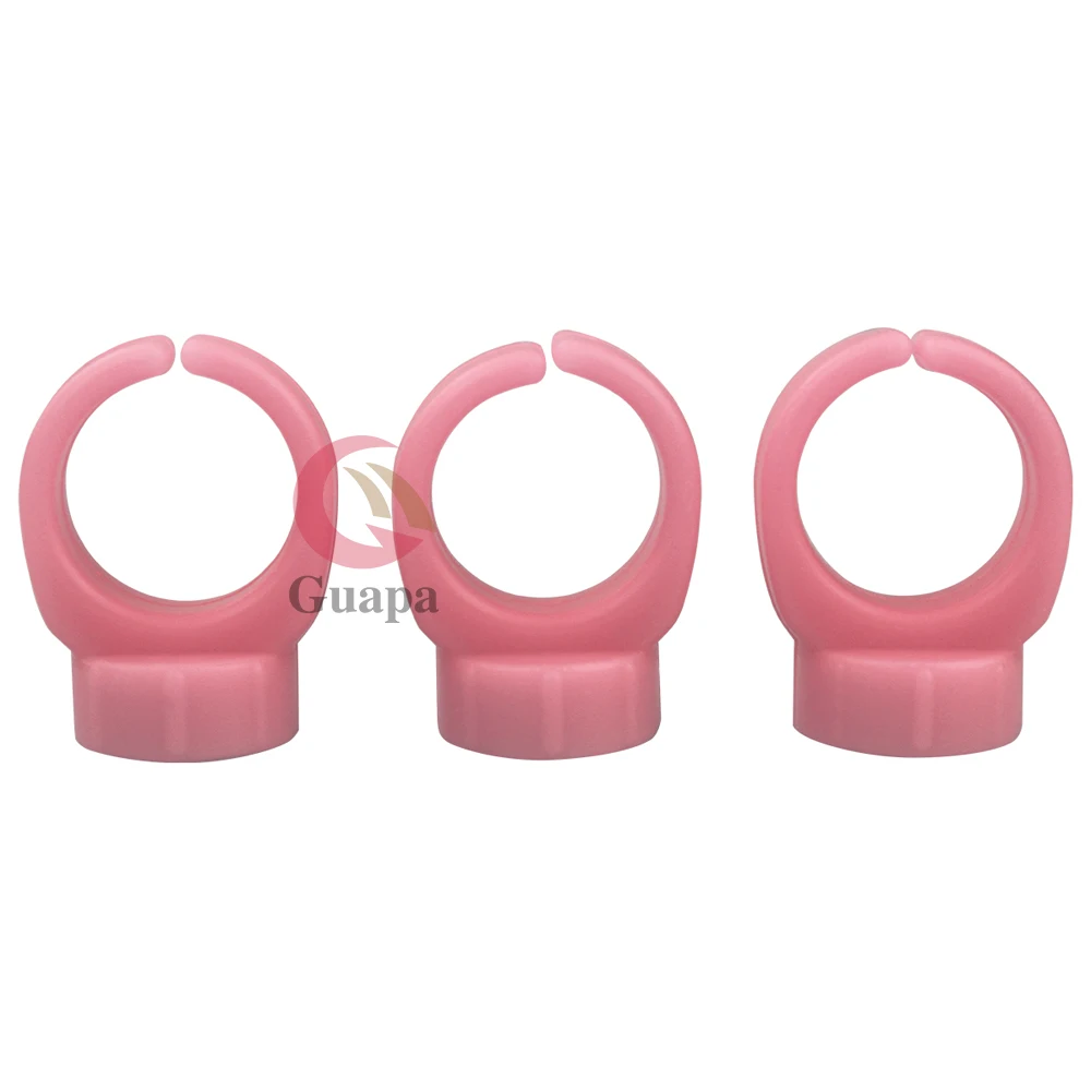 

silicone material pink blue color tattoo ink ring cup eyelash extension glue cup pigment holder soft tattoo cup for pum, Pink(more quantity can product oem color)