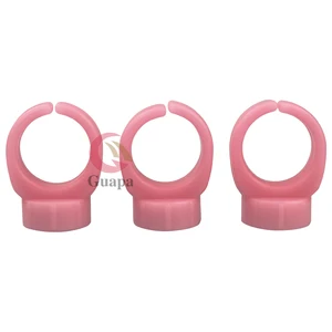 silicone material pink blue color tattoo ink ring cup eyelash extension glue cup pigment holder soft tattoo cup for pum