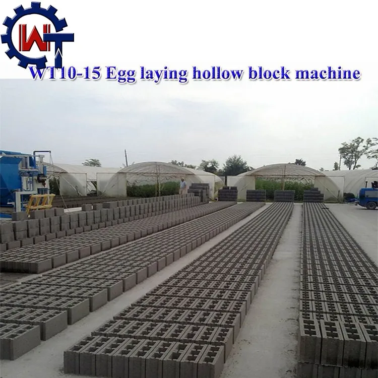 Wt1015 Movable Laying Fly Ash Concrete Cement Hollow Block Machine