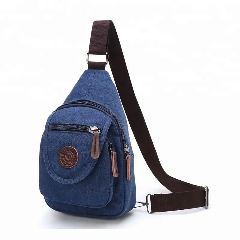 Men/'s Canvas Sling Bag Chest Bag Messenger Crossbody Bags For Teenger