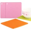 Waterproof Honeycomb Shape Square Silicone Dining Table Mat