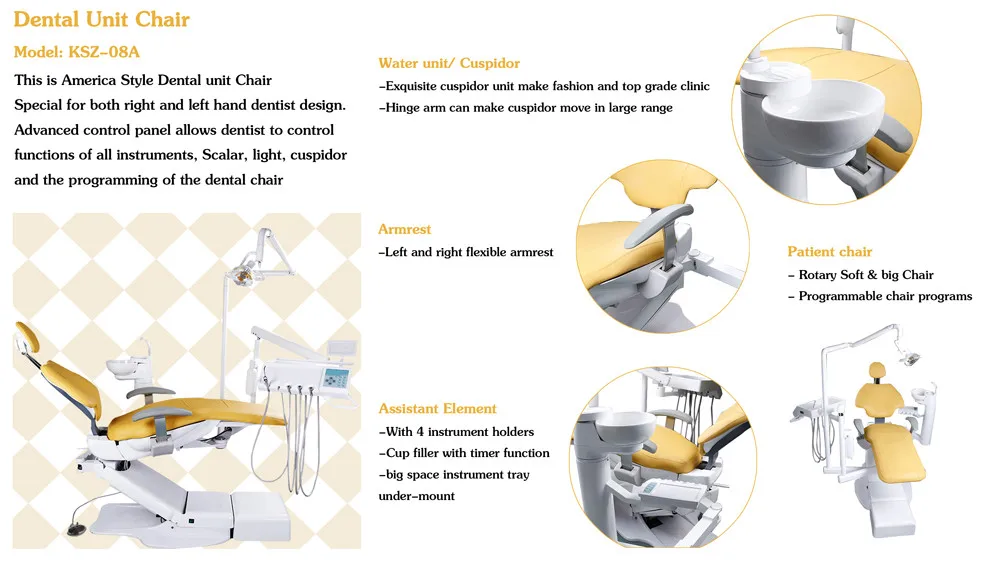 Hot Selling Hydraulic Dental Chair Unit/kavo Dental Chair With Double