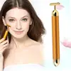 Beauty Bar 24k Golden Pulse Facial Massager,T Shape Gold Face Beauty Massager Energy Instant Face Pull Tight Firming Lift